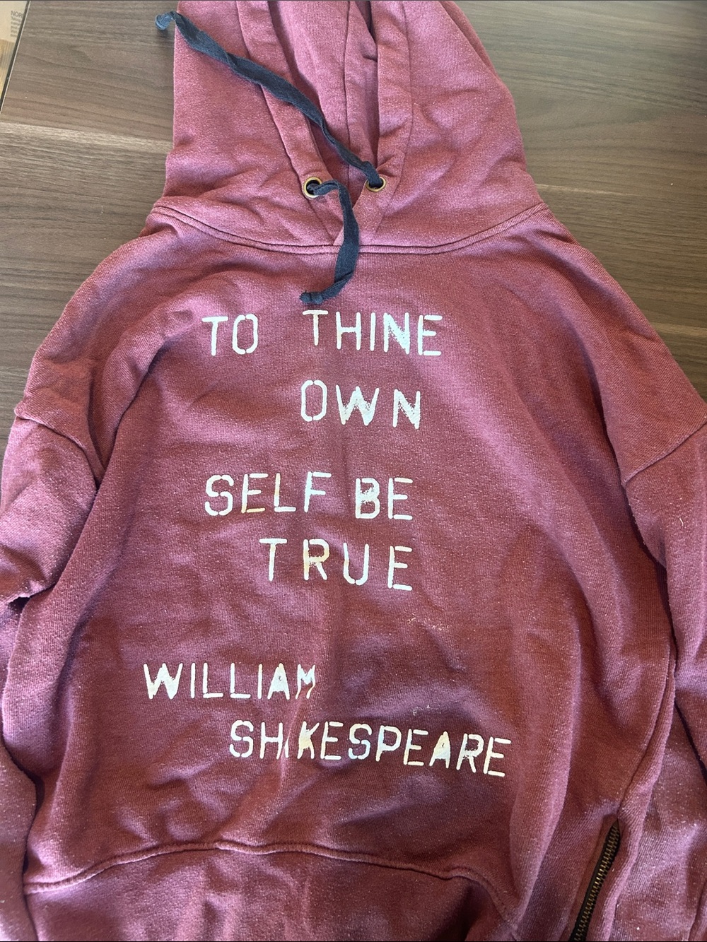 William Shakespeare Quote Maroon Hoodie Sweatshirt - Women’s Hoodie